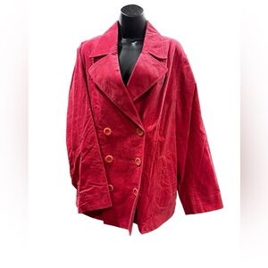 Jones New York Vibrant Red Pea Coat
